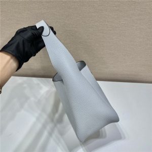 Prada Leather Handbag 1BC127 Light Grey-6.jpg