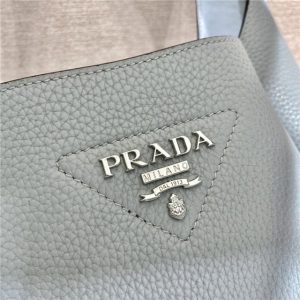 Prada Leather Handbag 1BC127 Light Grey-9.jpg