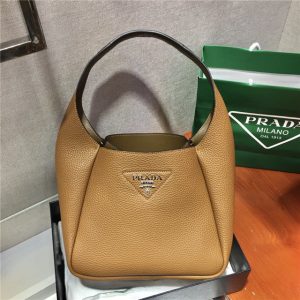 Prada Leather Handbag 1BC127 Tan-2.jpg