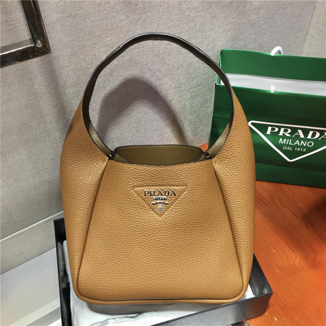 Prada Leather Handbag 1BC127 Tan-2.jpg