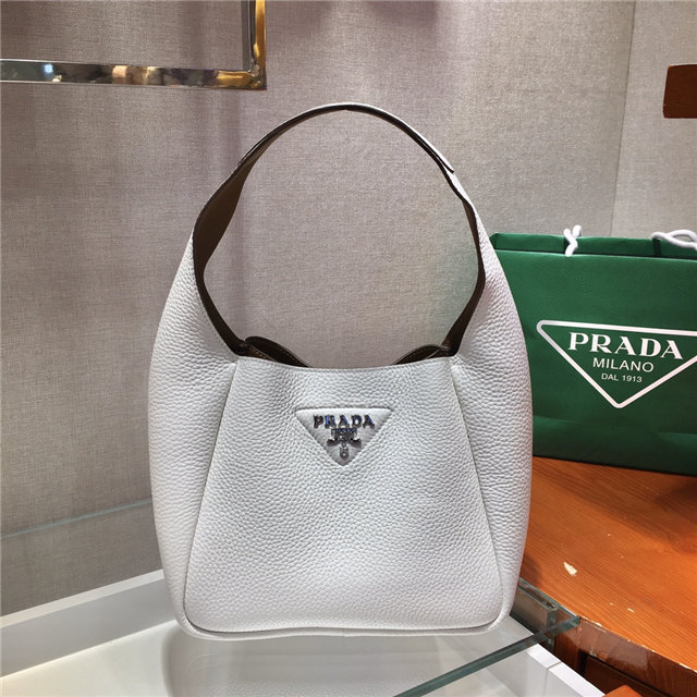 Prada Leather Handbag 1BC127 White