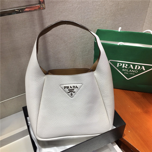 Prada Leather Handbag 1BC127 White-2.jpg
