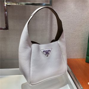 Prada Leather Handbag 1BC127 White-3.jpg