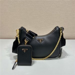 Prada Re-Edition 2005 1BH204 Black Saffiano leatherGold-2.jpg