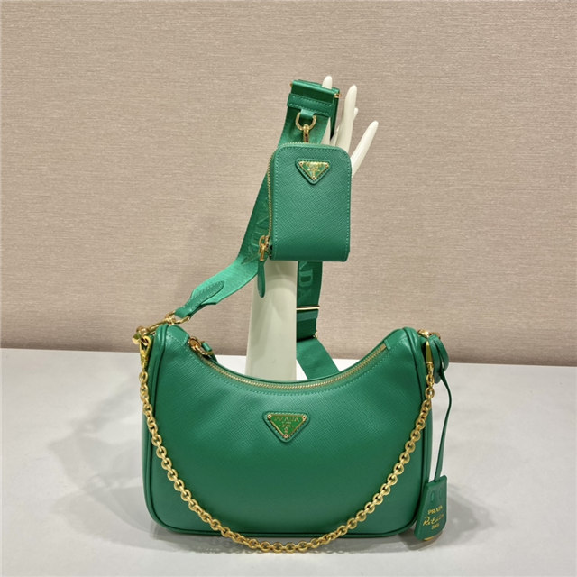 Prada Re-Edition 2005 1BH204 Green Saffiano leatherGold
