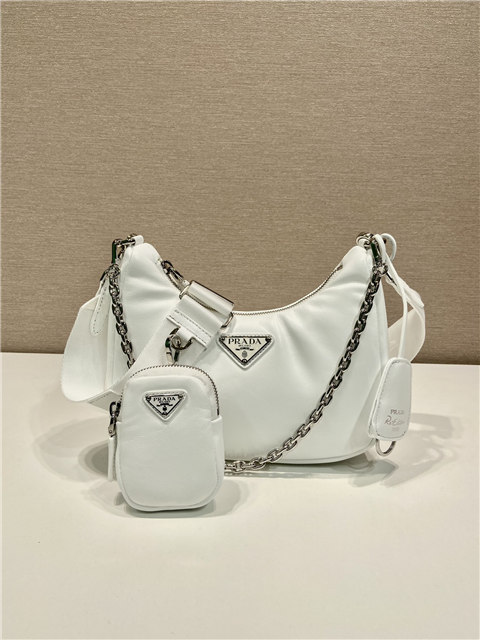 Prada Re-Edition 2005 1BH204 White Nappa Leather
