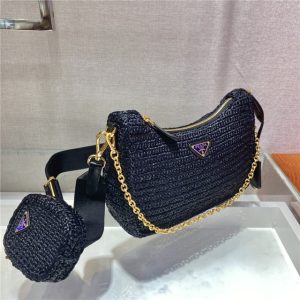 Prada Re-Edition 2005 Raffia Bag 1BH204 Black-4.jpg