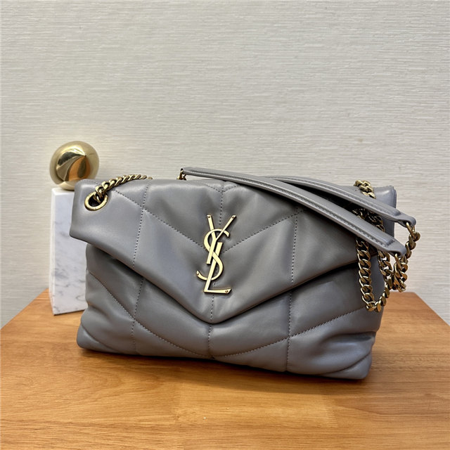 YSL Puffer Small Bag 8476 GreyGold