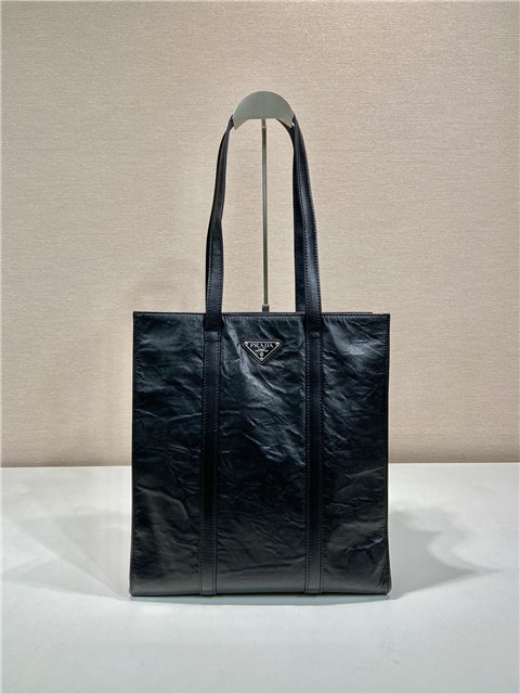 Small Antique Nappa Leather Tote 1BG459 Black-2.jpg