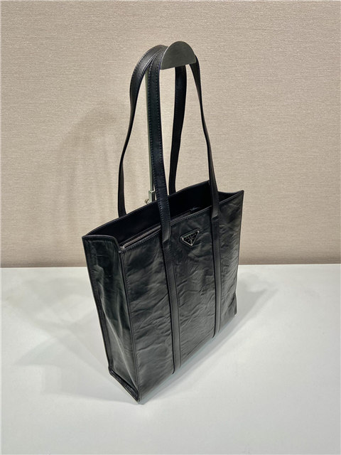 Small Antique Nappa Leather Tote 1BG459 Black-4.jpg
