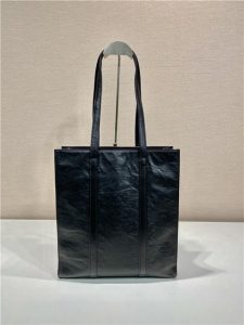 Small Antique Nappa Leather Tote 1BG459 Black-5.jpg