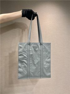 Small Antique Nappa Leather Tote 1BG459 Gray-1.jpg