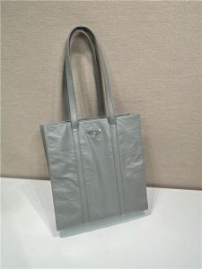 Small Antique Nappa Leather Tote 1BG459 Gray-4.jpg