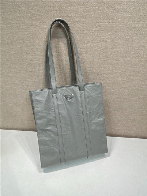 Small Antique Nappa Leather Tote 1BG459 Gray-4.jpg