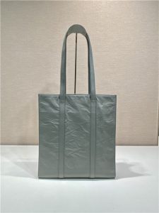 Small Antique Nappa Leather Tote 1BG459 Gray-5.jpg