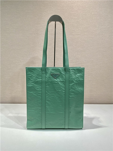 Small Antique Nappa Leather Tote 1BG459 Green-2.jpg