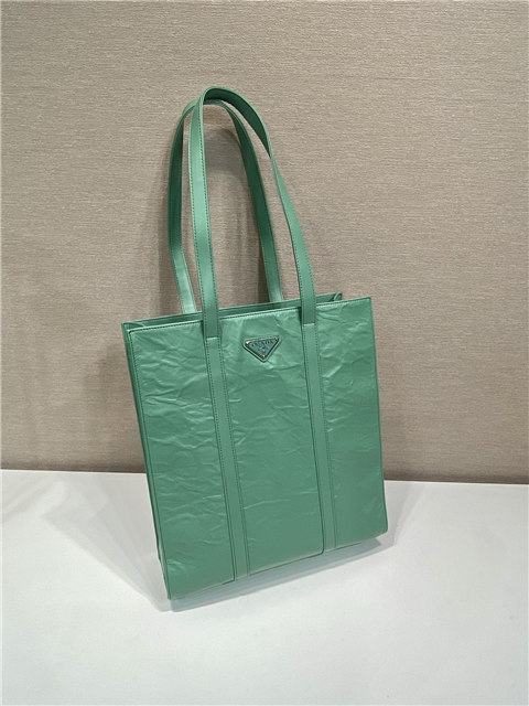 Small Antique Nappa Leather Tote 1BG459 Green-4.jpg