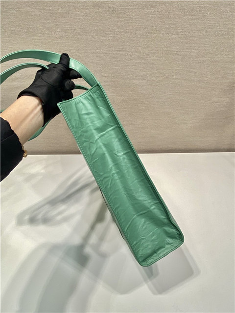 Small Antique Nappa Leather Tote 1BG459 Green-7.jpg