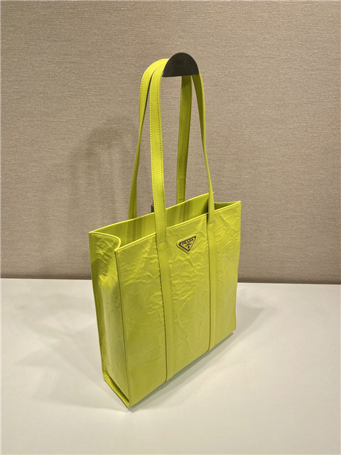 Small Antique Nappa Leather Tote 1BG459 Yellow-4.jpg