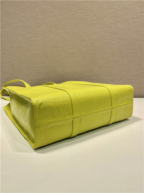 Small Antique Nappa Leather Tote 1BG459 Yellow-6.jpg