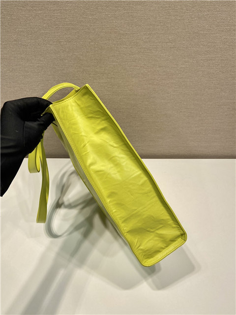 Small Antique Nappa Leather Tote 1BG459 Yellow-7.jpg