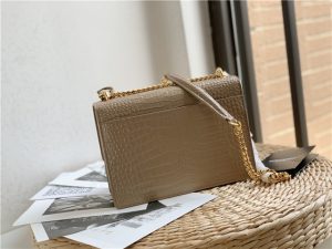 Sunset Medium 442906 Beige Crocodile Embossed LeatherGold-5.jpg