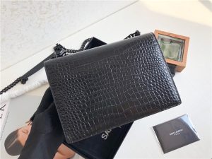 Sunset Medium 442906 Black Crocodile Embossed LeatherBlack-3.jpg