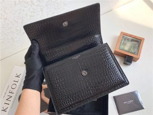 Sunset Medium 442906 Black Crocodile Embossed LeatherBlack-7.jpg