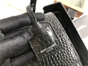 Sunset Medium 442906 Black Crocodile Embossed LeatherSilver-6.jpg