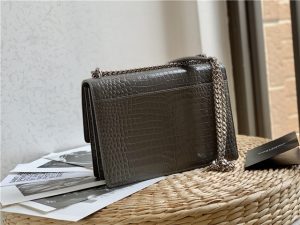 Sunset Medium 442906 Gray Crocodile Embossed LeatherSilver-5.jpg