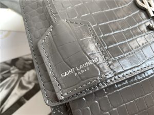 Sunset Medium 442906 Gray Crocodile Embossed LeatherSilver-8.jpg