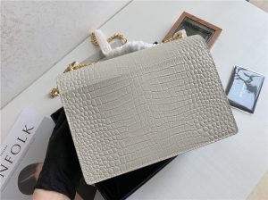 Sunset Medium 442906 White Crocodile Embossed LeatherGold-5.jpg
