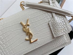 Sunset Medium 442906 White Crocodile Embossed LeatherGold-6.jpg