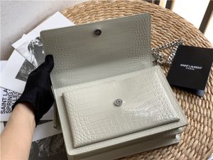 Sunset Medium 442906 White Crocodile Embossed LeatherSilver-8.jpg