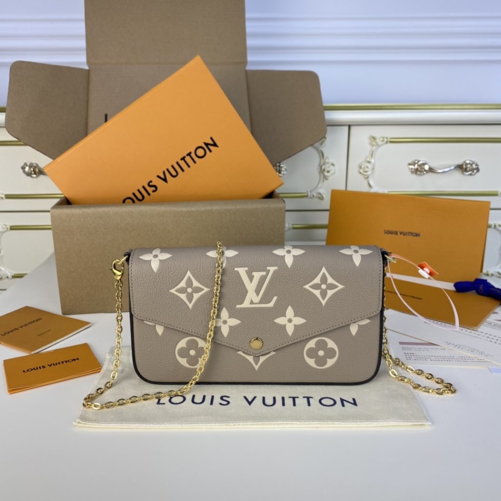 Louis Vuitton Pochette Felicie Monogram Empreinte Leather M82610Louis Vuitton Pochette Felicie Monogram Empreinte Leather M82610-1