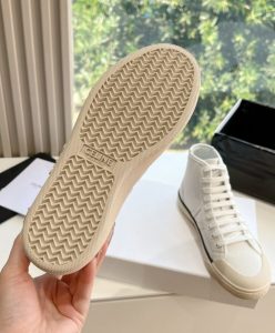 Celine Unisex As-02 Mid Low Lace-Up Celine Alan Sneakers White-10