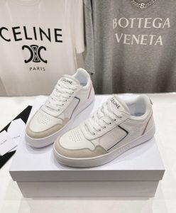 Celine Unisex Ct-10 Celine Trainer Low Lace-Up Sneaker White-4