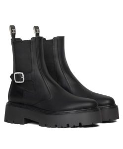 Celine Womens Bulky Chelsea Boot In Calfskin Black-1