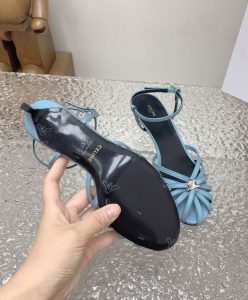 Celine Womens Triomphe Sandal In Lambskin-10