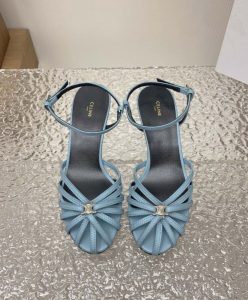 Celine Womens Triomphe Sandal In Lambskin-2