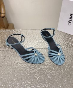 Celine Womens Triomphe Sandal In Lambskin-3