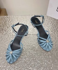 Celine Womens Triomphe Sandal In Lambskin-4