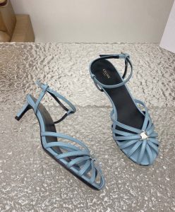 Celine Womens Triomphe Sandal In Lambskin-6