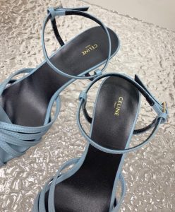 Celine Womens Triomphe Sandal In Lambskin-9