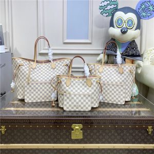 Damier Azur Canvas Neverfull GM N41604 Rose Ballerine-10.jpg