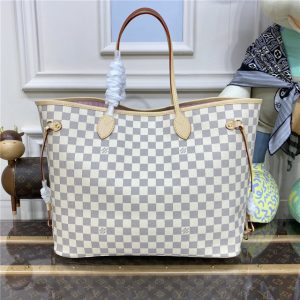 Damier Azur Canvas Neverfull GM N41604 Rose Ballerine-3.jpg
