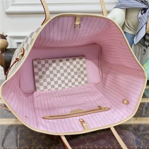 Damier Azur Canvas Neverfull GM N41604 Rose Ballerine-9.jpg