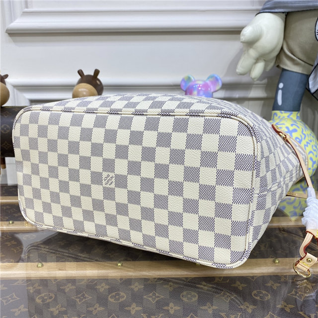 Damier Azur Canvas Neverfull MM N41605 Rose Ballerine-4.jpg