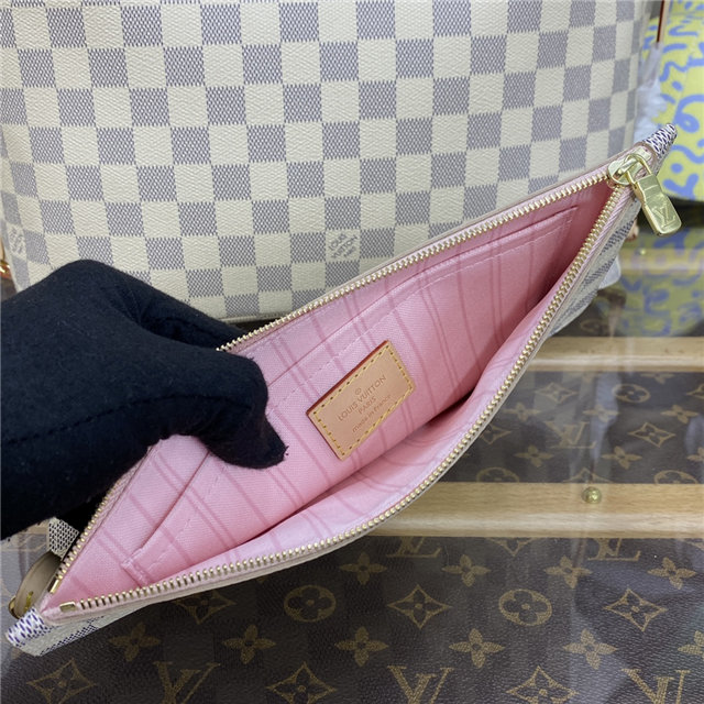 Damier Azur Canvas Neverfull MM N41605 Rose Ballerine-7.jpg