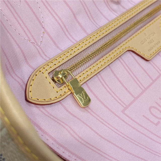 Damier Azur Canvas Neverfull MM N41605 Rose Ballerine-8.jpg